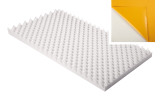 Noppenschaumstoff aus Basotect® 100cm x 50cm x 5cm, weiss klebend