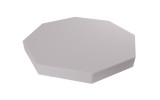 Octa aus Basotect® G+ 50 x 50 x 5cm, hellgrau