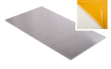 Absorber aus Basotect® G+ mit Aluminiumfront 100cm x 50cm x 1cm, hellgrau klebend