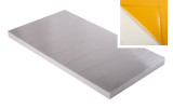 Absorber aus Basotect® G+ mit Aluminiumfront 100cm x 50cm x 5cm, hellgrau klebend