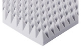 Pyramidenschaumstoff aus Basotect® G+ 100cm x 50cm x 10cm hellgrau,klebend