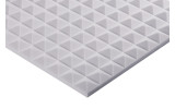 Pyramidenschaumstoff aus Basotect® G+ 100cm x 50cm x 3cm,hellgrau,klebend