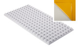 Pyramidenschaumstoff aus Basotect® G+ 100cm x 50cm x 5cm,hellgrau,klebend
