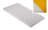 Pyramidenschaumstoff aus Basotect® G+ 100cm x 50cm x 7cm,hellgrau,klebend