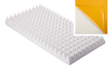 Pyramidenschaumstoff aus Basotect® 100cm x 50cm x 10cm,weiss,klebend