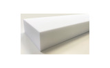 Absorber aus Basotect Schaumstoff 100cm x 25cm x 10cm, weiss