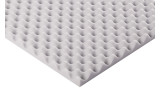 Noppenschaumstoff aus Basotect® G+ 100cm x 50cm x 5cm, hellgrau klebend