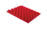 Handmuster Roter Noppenschaumstoff