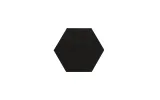 Hexagon aus Basotect® 29cm x 5cm in Schwarz
