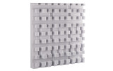 Manhattenabsorber + Diffusor aus Basotect® G+ 60cm x 60cm x 9cm, hellgrau
