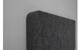 PET-VLIES Akustikabsorber 120cm x 60cm x 2,5cm, schwarze Vliesoberfläche