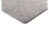 PET-VLIES Akustikabsorber 120cm x 60cm x 2,5cm, anthrazite/graue Vliesoberfläche