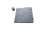 Lärmschutz am Schreibtisch - Komplettsatz, Größe variierbar 60 x 60 x 60cm PET-Vlies hellgrau