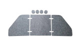 Lärmschutz am Schreibtisch - Komplettsatz, Größe variierbar 60 x 60 x 60cm PET-Vlies hellgrau