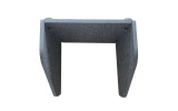 Lärmschutz am Schreibtisch - Komplettsatz, Größe variierbar 60 x 60 x 60cm PET-Vlies hellgrau