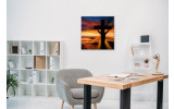 Akustikbild Gipfelkreuz im Sonnenuntergang