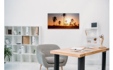 Akustikbild Palmengruppe im Sonnenuntergang