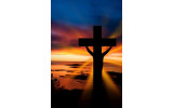 Akustikbild Gipfelkreuz im Sonnenuntergang