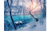 Akustikbild Fluss in Winterlandschaft
