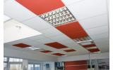 Akustikdecke Element aus Basotect® 615x615x40mm, weiss