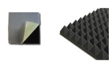 Akustik Pyramidenschaumstoff MicroPor 100 x 50 x 5cm anthrazit klebend - Schaumstoff in Bestqualität