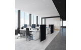 Raumtrenner bzw. Stellwand 160cm x 100cm Camira YS009 schwarz