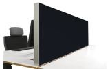 Tischabtrennung 100cm x 50cm x 4,5cm inkl. Alurahmen - Camira® Stoff YS145