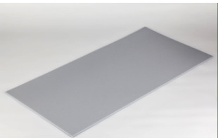 Sonderangebot Absorber aus Basotect G+ Schaumstoff 100cm x 50cm x 0,5cm, hellgrau