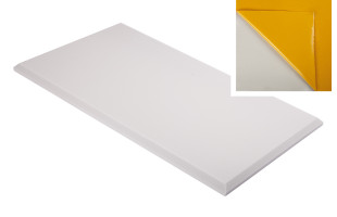 Decorschaumstoff aus Basotect® G+ Schaumstoff 100 x 50 x 3cm,hellgrau,klebend