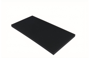 Decorschaumstoff aus Basotect® Schaumstoff 100 x 50 x 7cm, schwarz