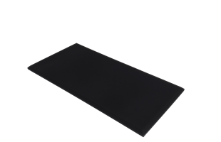 Decorschaumstoff aus Basotect® Schaumstoff 100 x 50 x 3cm, schwarz