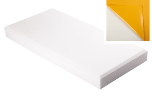 Decorschaumstoff aus Basotect® Schaumstoff 100 x 50 x 10cm,weiss, klebend