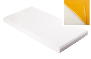 Decorschaumstoff aus Basotect® Schaumstoff 100 x 50 x 7cm,weiss, klebend