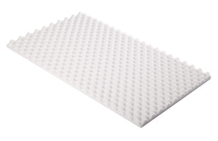 Noppenschaumstoff aus Basotect®100cm x 50cm x 3cm, weiss