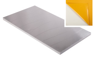 Absorber aus Basotect® G+ mit Aluminiumfront 100cm x 50cm x 3cm, hellgrau klebend
