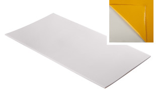 Absorber aus Basotect® G+ Schaumstoff 100cm x 50cm x 1cm,hellgrau,klebend