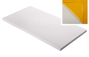 Absorber aus Basotect® G+ Schaumstoff 100cm x 50cm x 3cm,hellgrau,klebend