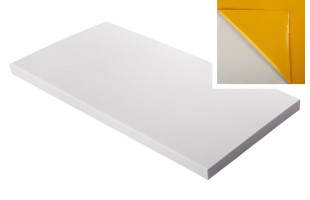 Absorber aus Basotect® G+ Schaumstoff 100cm x 50cm x 4cm,hellgrau,klebend