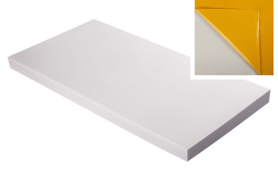 Absorber aus Basotect® G+ Schaumstoff 100cm x 50cm x 6cm,hellgrau,klebend