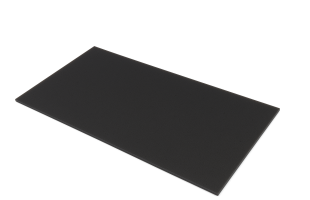 Absorber aus Basotect® Schaumstoff 100cm x 50cm x 1cm, schwarz