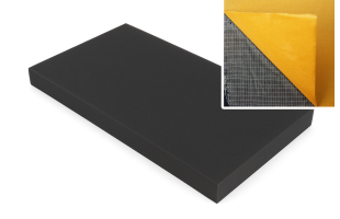 Absorber aus Basotect® Schaumstoff 100cm x 50cm x 10cm, dark klebend