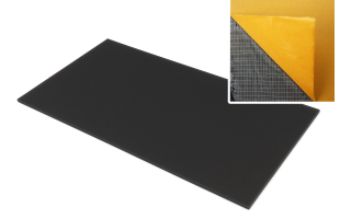 Absorber aus Basotect® Schaumstoff 100cm x 50cm x 1cm, dark klebend