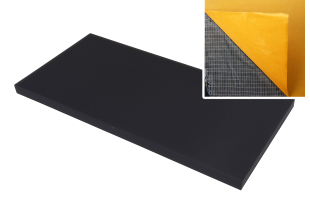 Absorber aus Basotect® Schaumstoff 100cm x 50cm x 5cm, dark klebend