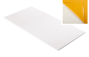 Absorber ausBasotect® Schaumstoff 100cm x 50cm x 1cm,weiss,klebend