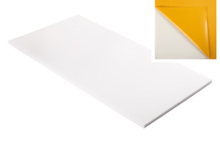 Absorber aus Basotect® Schaumstoff 100cm x 50cm x 2cm, weiss klebend