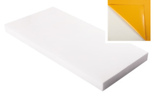 Absorber aus Basotect® Schaumstoff 100cm x 50cm x 7cm,weiss,klebend