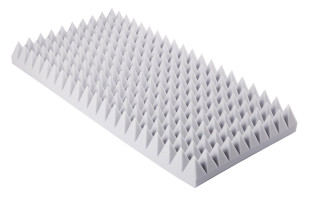 Pyramidenschaumstoff aus Basotect® G+ 100cm x 50cm x 10cm, hellgrau