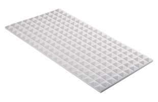 Pyramidenschaumstoff aus Basotect® G+ 100cm x 50cm x 3cm, hellgrau