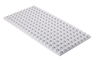Pyramidenschaumstoff aus Basotect® G+ 100cm x 50cm x 5cm, hellgrau