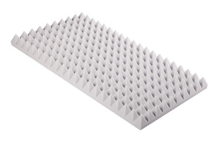 Pyramidenschaumstoff aus Basotect® G+ 100cm x 50cm x 7cm, hellgrau